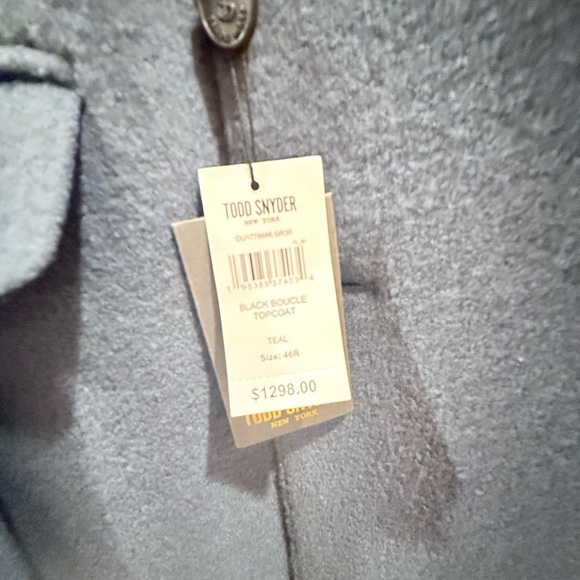 Todd Snyder Light Blue Double-Breasted Light Boucle Italian Wool Overcoat NWT - Picture 11 of 12